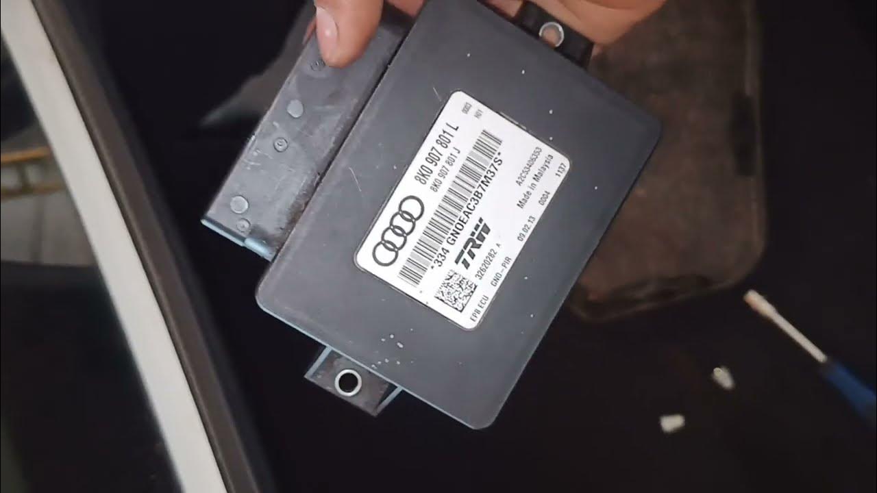 Audi A4 parking brake control module Location - YouTube