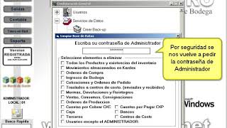 borrar Base de Datos Inventarios Kardex Tauro