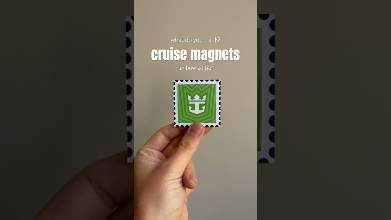 Rainbow Cruise Magnets 🚢 🌈 what do you think? #cruises #cruiseship #royalcaribbean #cruisemagnet