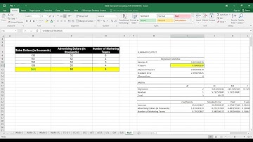 03_03_P9 Multiple Linear Regression for Forecasting (Causal Method)  Using Excel