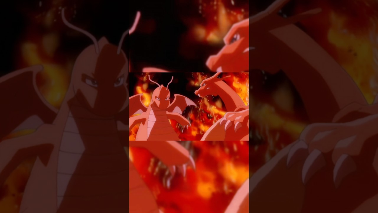 ASH Charizard Vs dragonite