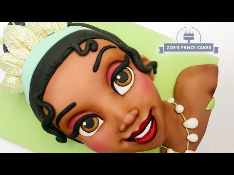 Disney princess Tiana face cake birthday cake tutorials