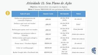 Aula 11: Seu Plano de Ação
