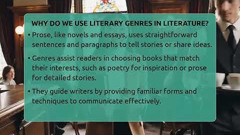 Why Do We Use Literary Genres In Literature? - The Prose Path