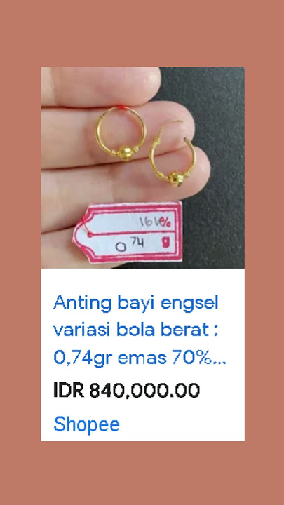 anting emas untuk bayi baru lahir ❗❗Bayi tampak lucu imut dan gemesin banget