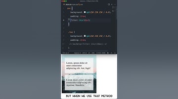 Learn 2 Ways To Blur Content With CSS #shorts