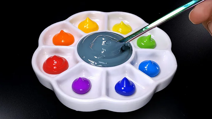 How To Create 8 New Colors From Gray VS Rainbow Color - Satisfying Color Mixing