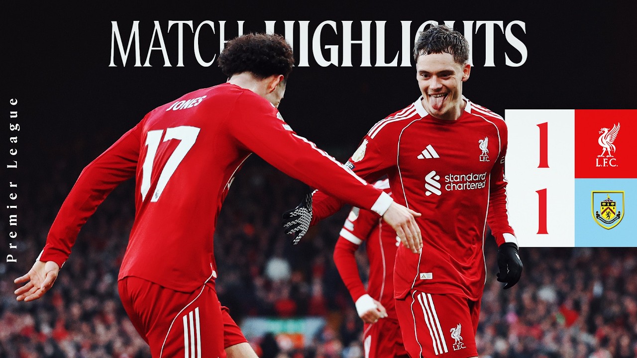 Highlights: Liverpool 1-1 Burnley | Wirtz on Target for Reds