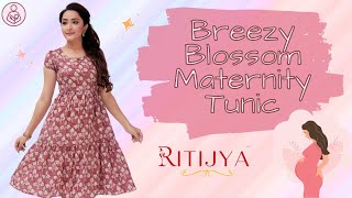 Breezy Maternity Tunic Cotton Pregnancy Wear Feeding Kurtis With Invisible Zips Ritijya Style