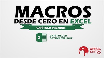 Macros Excel, Cap. 21 Option Explicit Vídeo Premium @ADNDC @adanjp