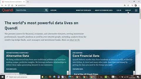 Conhecendo a plataforma Quandl - Dados Financeiros