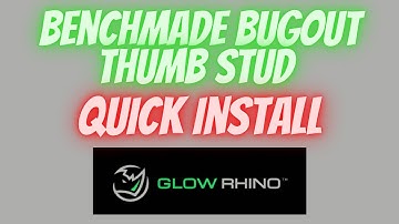 Glow Rhino ~ Benchmade Bugout Thumb Studs (Tritium)