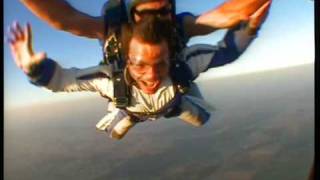Jumping from a airplane (skydiving)