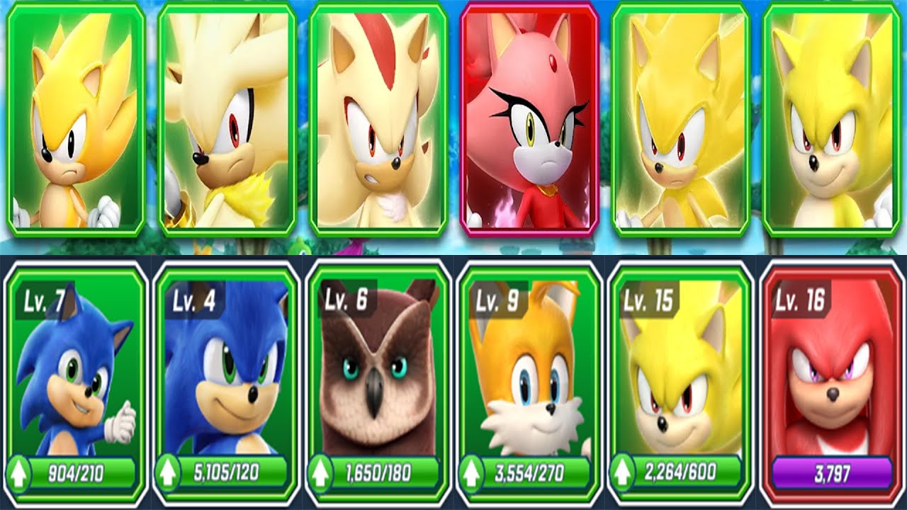Sonic Forces Speed Battle - All Super Characters vs All Movie ...