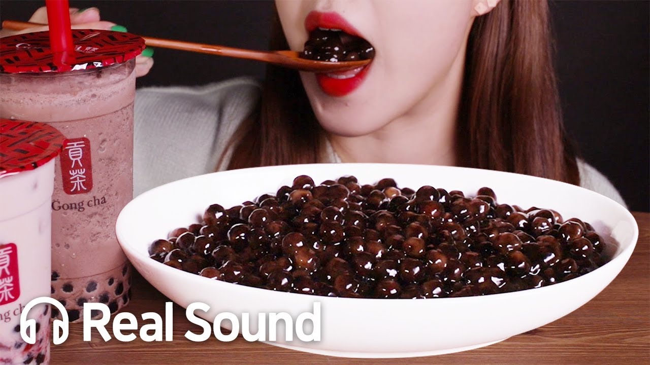 타피오카 펄 & 공차 먹방 Tapioca Pearls (Boba) Mukbang Eating Sounds [Foodeat] -  Youtube