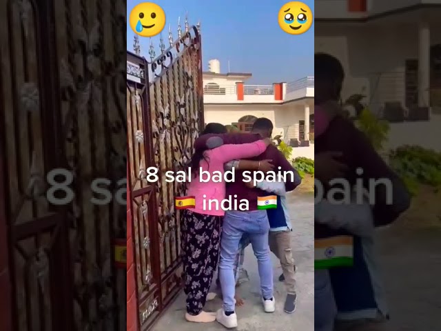 8 Sal Bad Spain To India Surprise Visit 😊 Emotional Reaction from Family 😍 class=