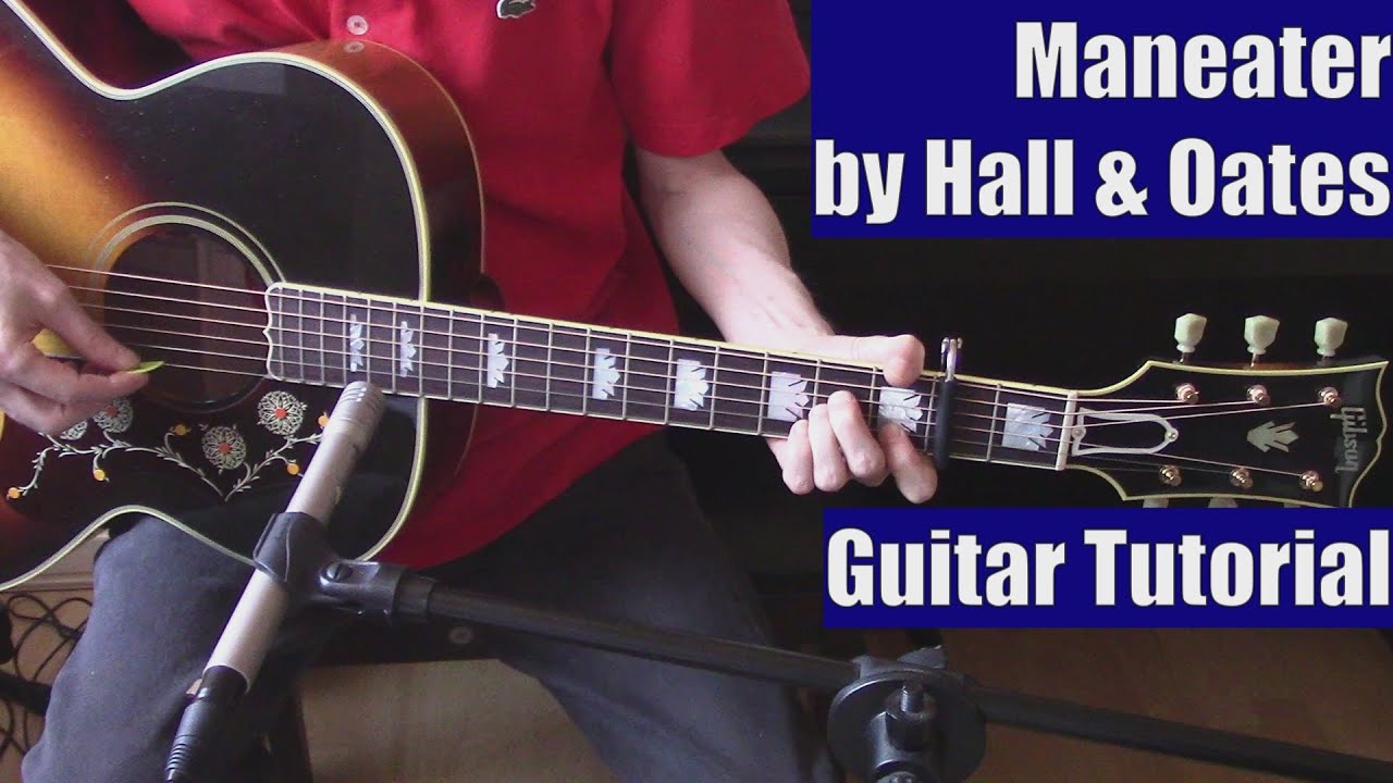 Maneater by Hall & Oates (Guitar Tutorial with the Isolated Vocal Track by Hall & Oates)