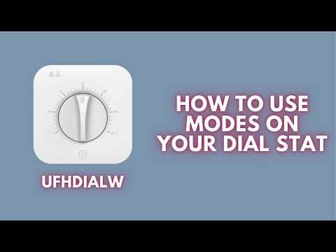 UFHDIALW | How to Use Modes on your Polypipe Underfloor Heating Thermostat