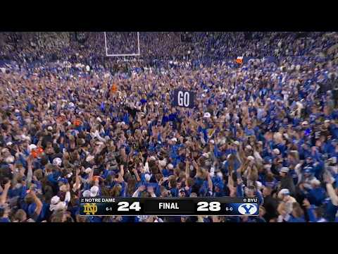 WHAT A SCENE 🤯 BYU fans storm the field after taking down No. 2 Notre Dame 🔥 | ESPN College Football