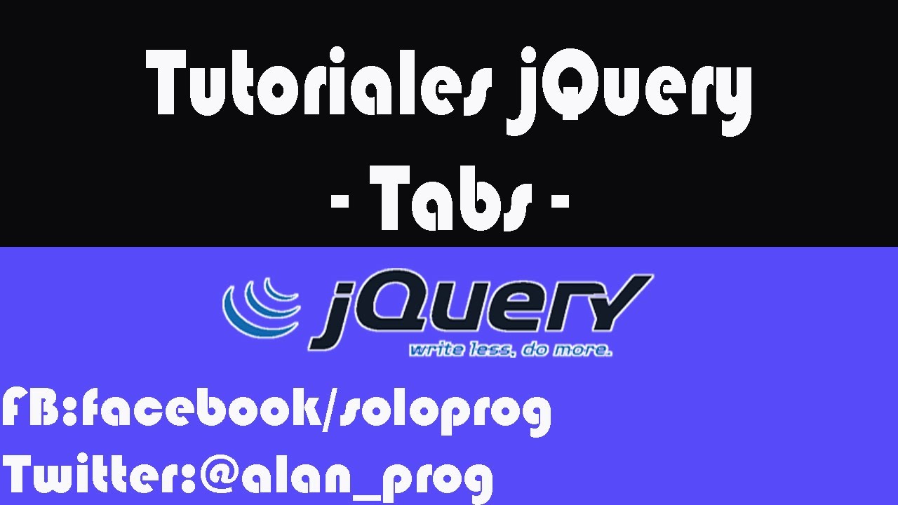 Tutoriales jQuery - Tabs (Pestañas) - YouTube