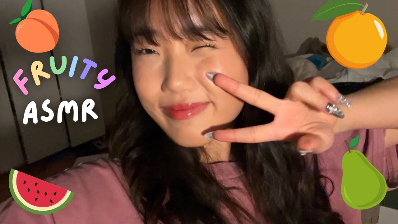 Fruity ASMR 🍒🍓🍇🍑🍊🍋🍌🍏🍈🥭 - YouTube