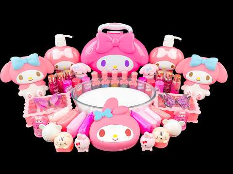 ULTIMATE MY MELODY SLIME 🌈 Melody vs All My Makeup Slime Mixing Random ASMR スライム