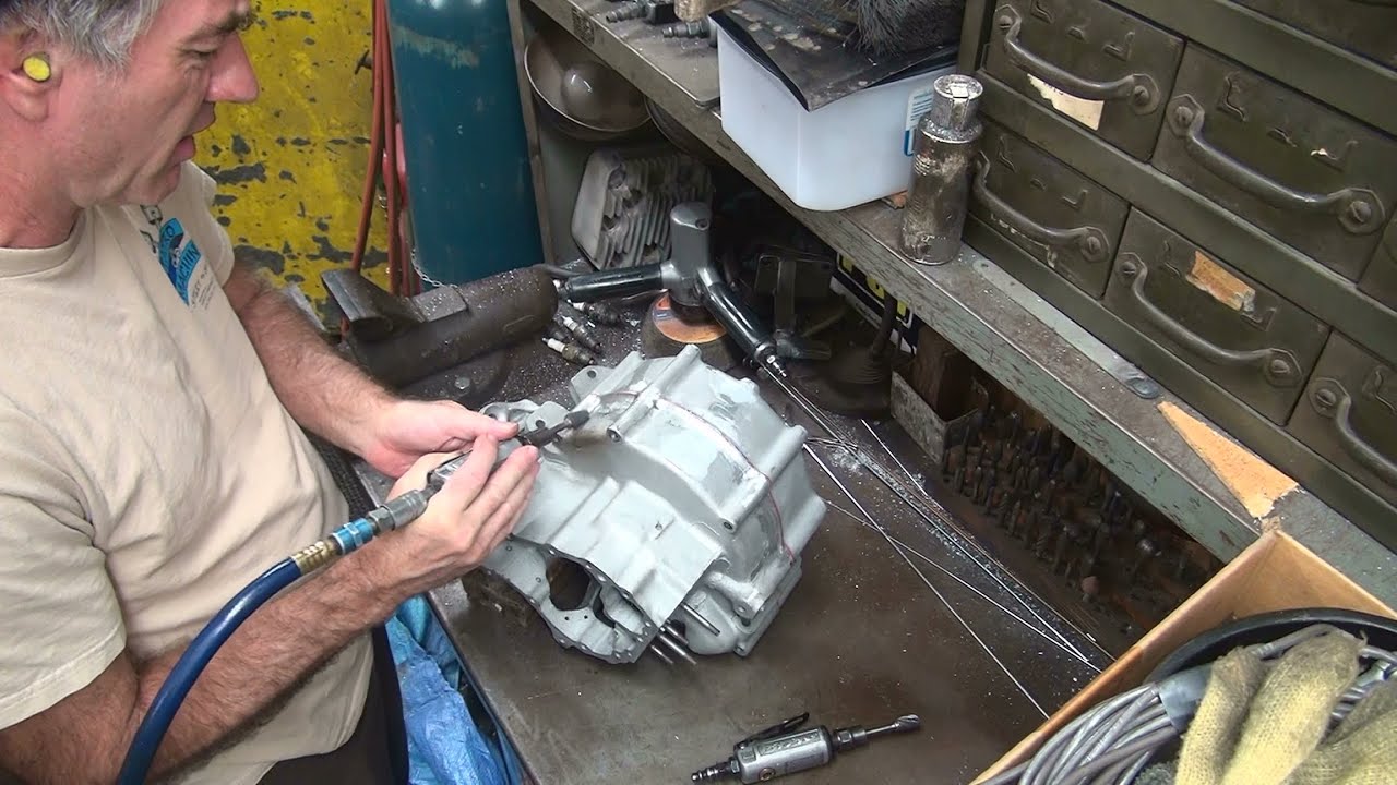 172 1947 EL case welding knucklehead 74ci motor rebuild & machining