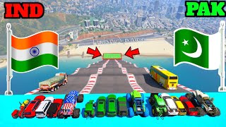 GTA 5 INDIA VS PAKISTAN VS SUPER CARS MEGA BUMP JUMPING CHALLENGE | Gta 5 Gameplay