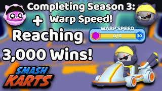 رسیدن به 3000 برد و تکمیل فصل 3: سرعت چرخش در Smash Karts!