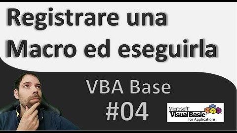 VBA Base - Registrare Una Macro