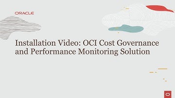 OCI Cost Governance and Performance Monitoring Solution