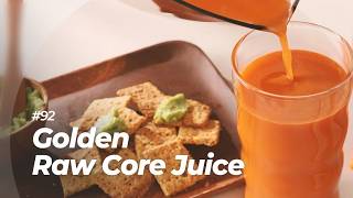 Golden Raw Core Juice & Upcycled Pulp Crackers πΉπ₯