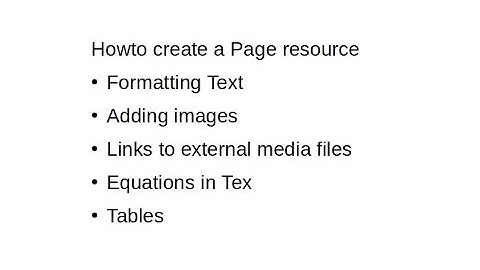 Moodle Page resource