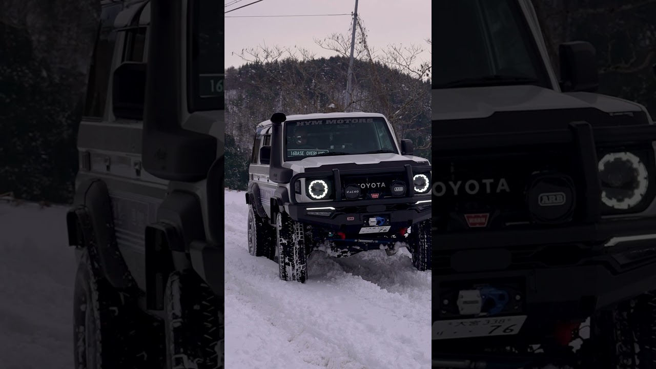 ランクル70で雪道走ってみた #landcruiser #スノーアタック 