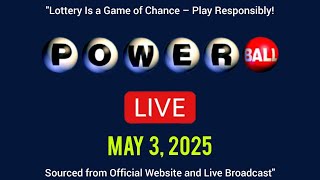 Powerball drawing live Results 3 May 2025 | powerball drawing live today Powerball Winning Numbers May 3 2025