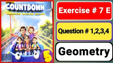 Countdown book 5 unit 7 ||class 5 maths Exercise 7E ||countdown 5 ex 7E ||Geometry || grade 5 maths