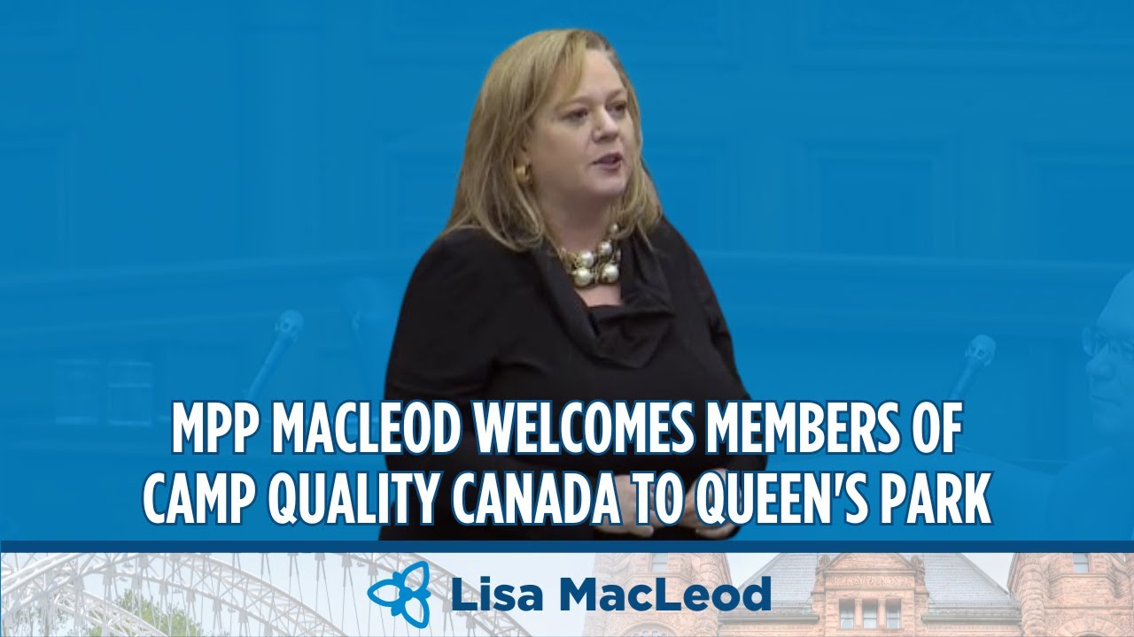MPP MacLeod welcomes members of Camp Quality Canada to Queen's Park