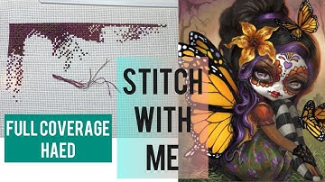 Stitch With Me Typewriter Method Full Coverage HAED Cross Stitch  Flosstube