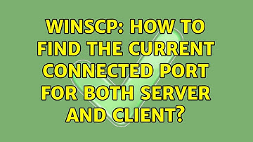 WinSCP: How to find the current connected port for both server and client? (2 Solutions!!)