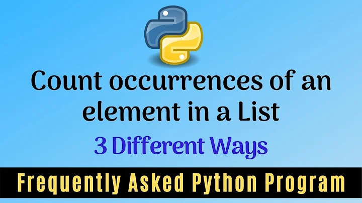 Frequently Asked Python Program 15: Count Occurrences of an element in a list
