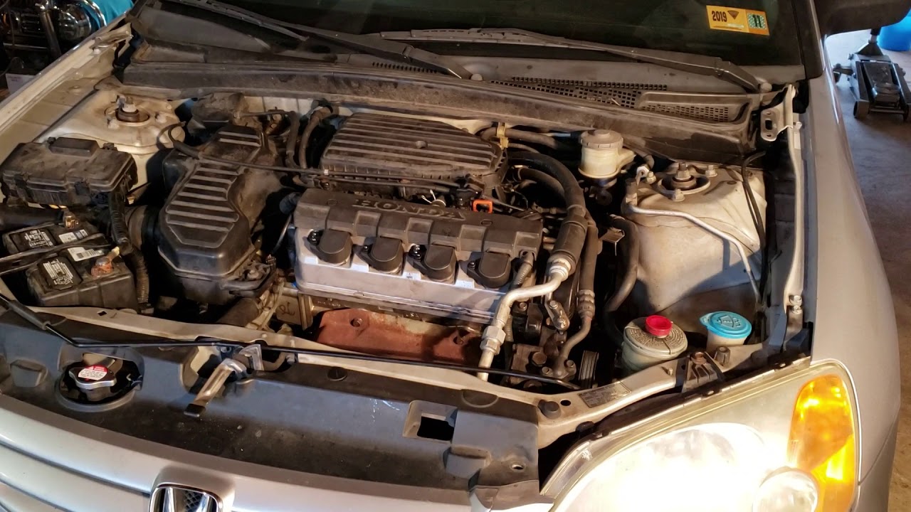 Part 7 2002 Honda civic 1.7L engine installed final