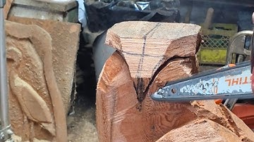 Wood carving a owl piece for against the wall.