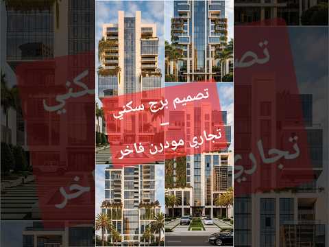 تصميم برج سكني تجاري مودرن فاخر تصميم عصري مدهش بإطلالة ساحرة    3