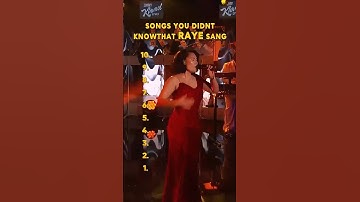 Do you realize RAYE sings all these songs? #raye #music #singer #songlist