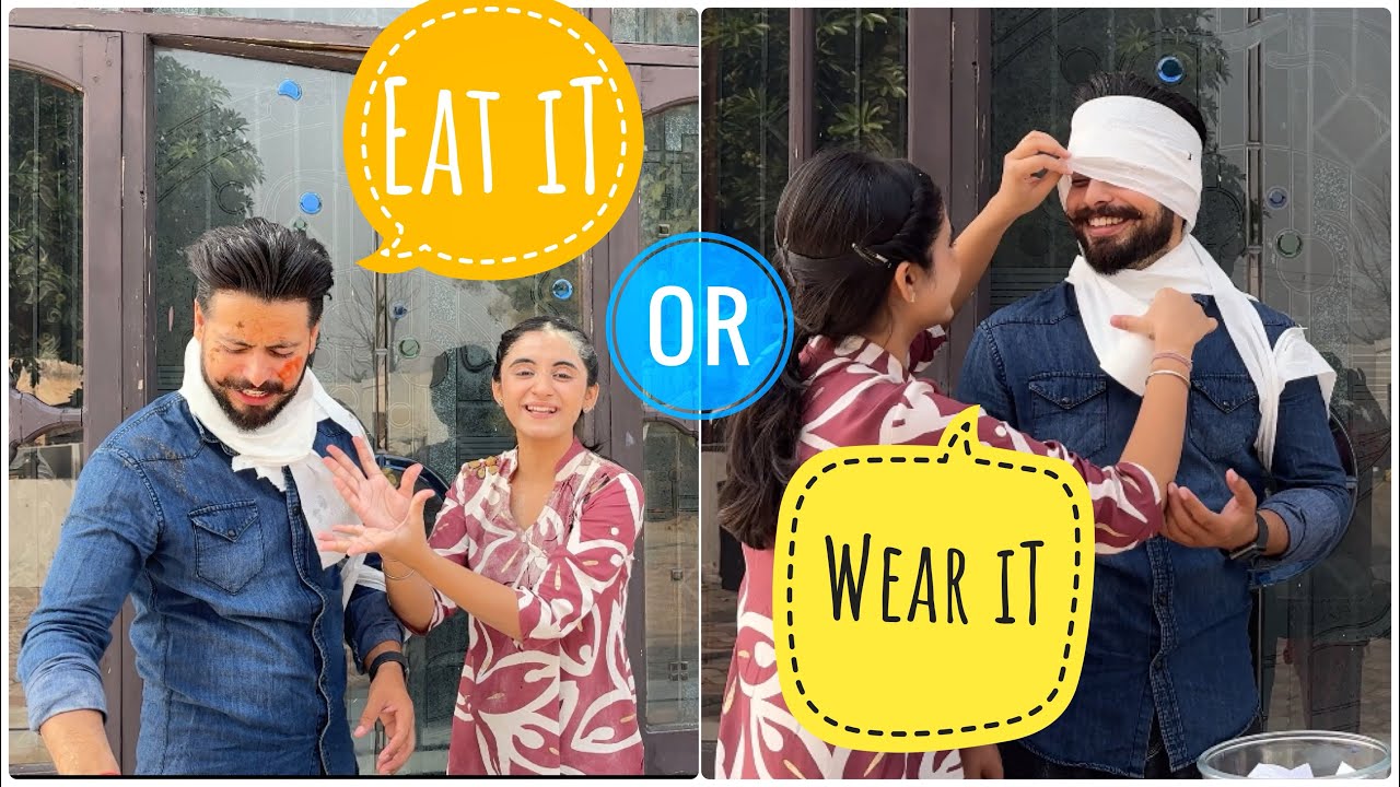 Eat it or Wear it Challenge 🤣 || Navi_Sukhmn || Ki sochia c te ki hoya 😂