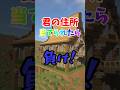 君の住所当てられたら負け！ #shorts #マイクラ #マインクラフト #神建築 #minecraft
