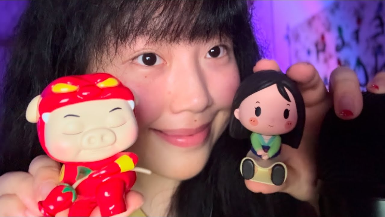 ASMR in Chinese🇨🇳Blind Box Figure Tapping & Scratching *rambling 