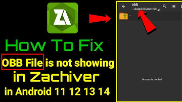 How To Fix OBB file is not showing in zarchiver in Android