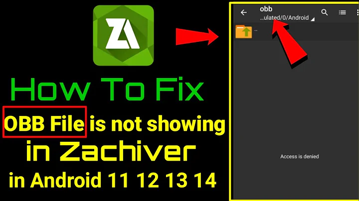 How To Fix OBB file is not showing in zarchiver in Android