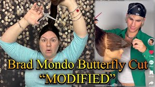 HOW TO CUT @BradMondo BUTTERFLY CUT AT HOME  “modified” How to cut your own hair with layers at home